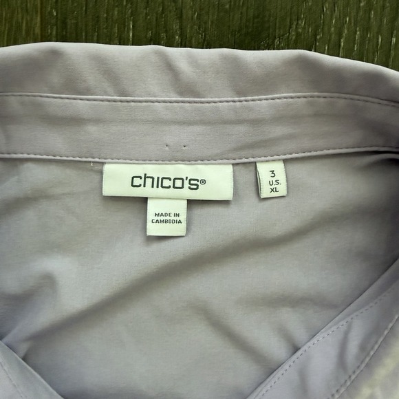 Chicos Womens UPF Protection Bungee Dress Lavender Sz 3 US XL Vacation Travel - Picture 3 of 7